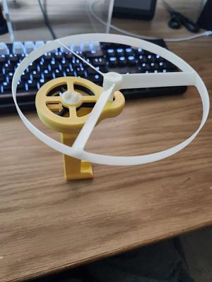 Dual Propeller Support "Short Axle" for  "Toroidal propeller launcher (snap-fit model)"