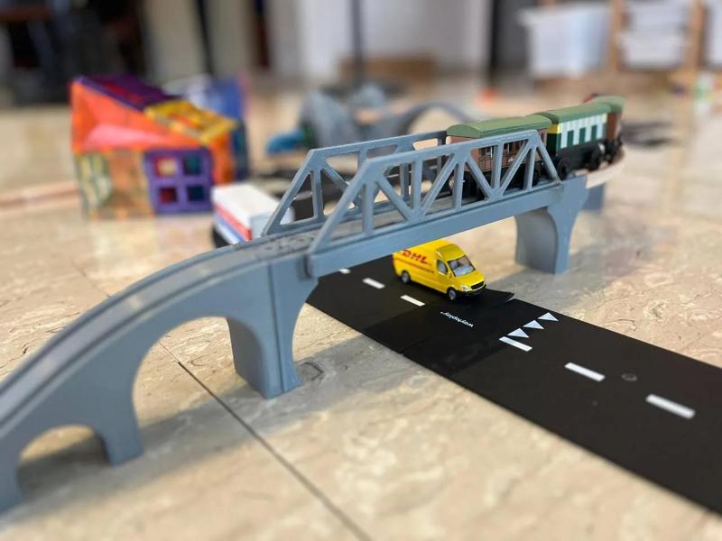 Wooden train tracks ramps & bridges (IKEA & BRIO compatible)   