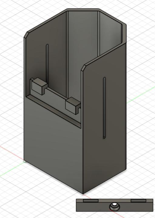 Mounted Poop Chute Catcher for Printer