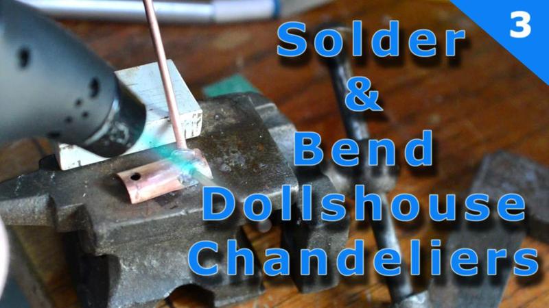 Dolls house, double wall lamp copper pipe bender from Pixelvalve Chandelier Video 3