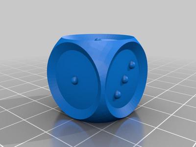 Braille Dice (3x1dots, 2x2dots, 1x3dots)