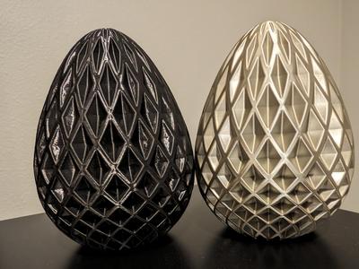 Easter Decorative Egg Honeycomb Diamond Dragon