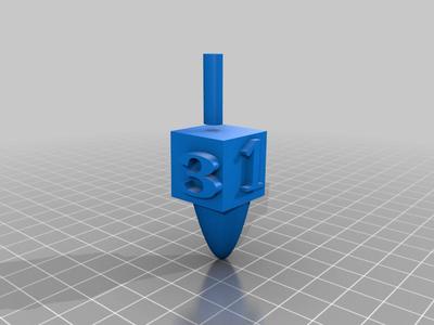 Spinning top with numbers 
