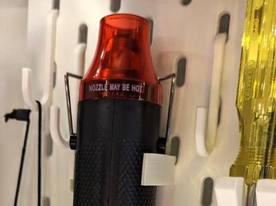 Mini Heatgun mount - Ikea Skadis pegboard