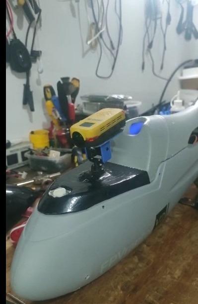 Suporte câmera HD+CCD aeromodelo