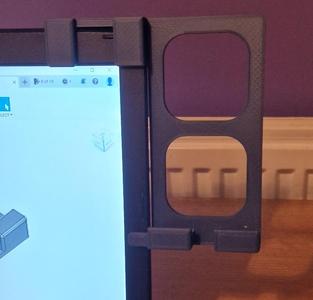 smartphone holder on laptop screen