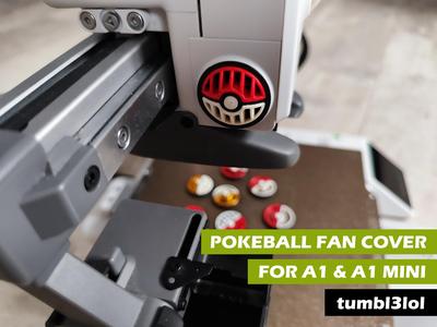 Pokémon pokeball fan cover for A1 & A1 Mini