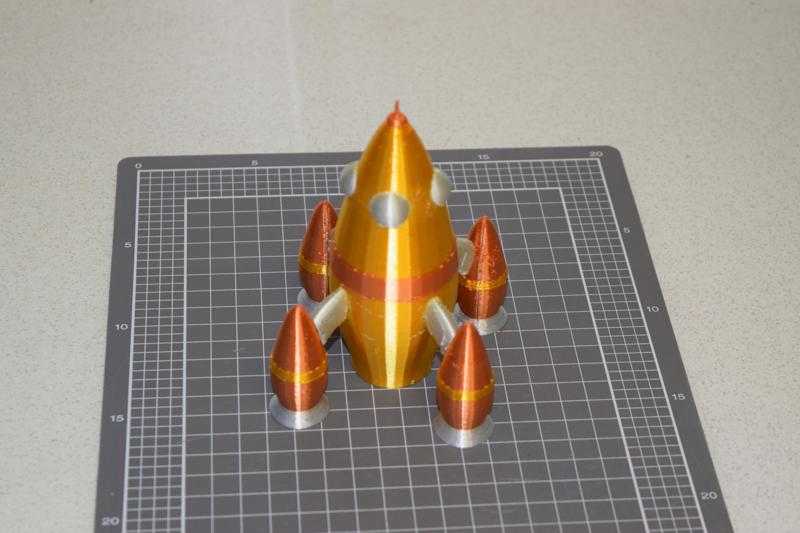 Retro Rocketship ( Multi-Material )