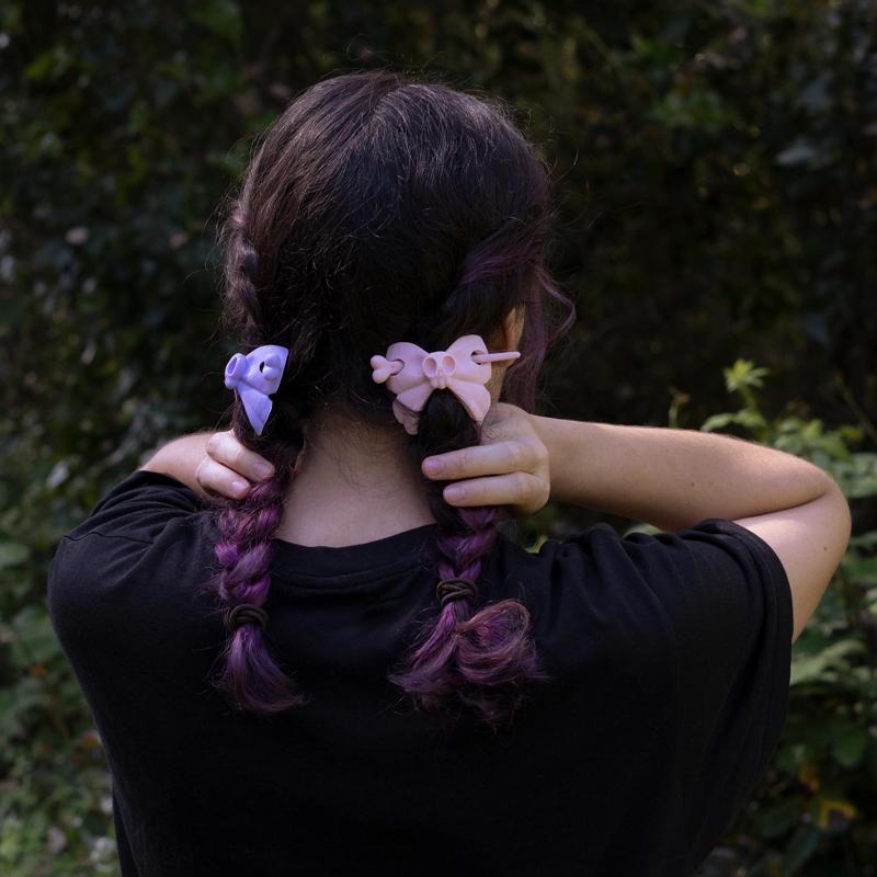 💀Skull ribbon Hair Clip🎀