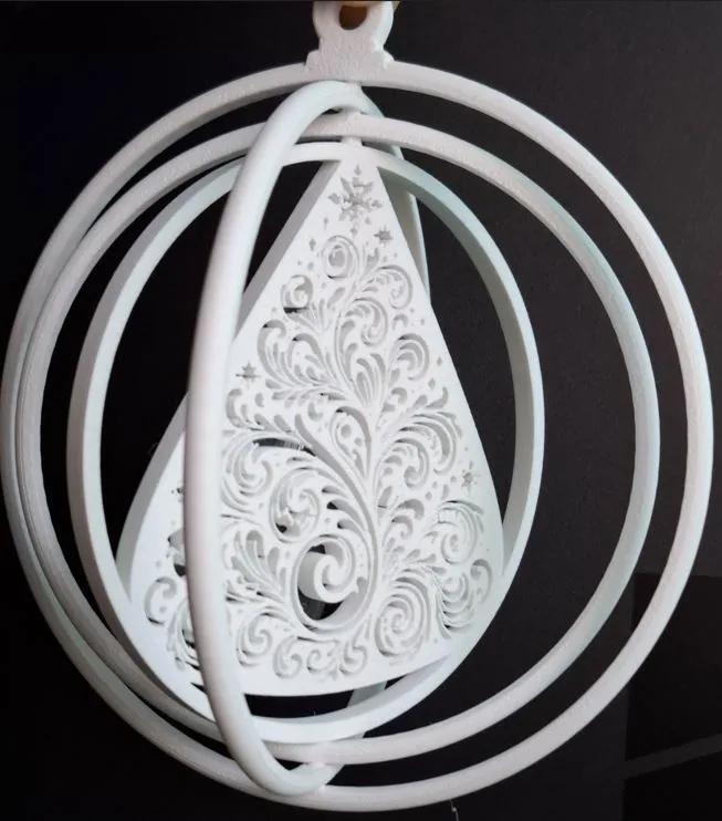Fantasy Christmas Tree Rotating Ornament   