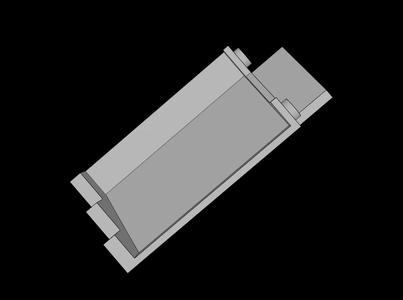 Lego Compatible (87421.dat) Panel Wall  3 x  3 x  6 Corner without Bottom Indentations   
