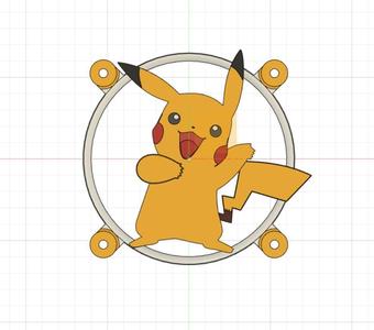 Pikachu 120mm PC Fan Cover - Playful Decorative Look
