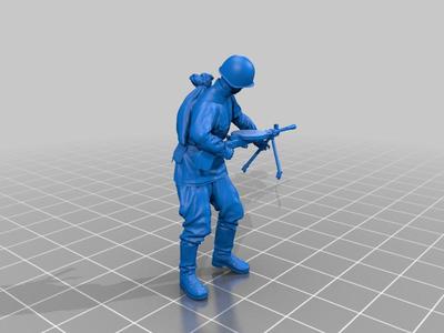 Russian soldier with a DP28