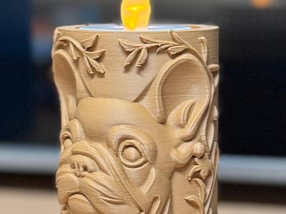 Tealight candle with Bulldog