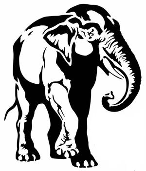 Elephant stencil 5