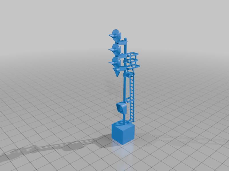 Segnale luminoso ferroviario 1ctg in H0