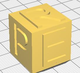Recycled PETG test cube
