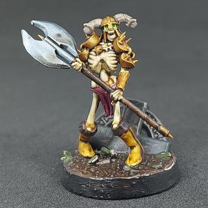 Skeleton  - Battle Axe Pre-Supported