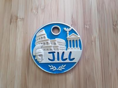 Nameplate Roman style 3d