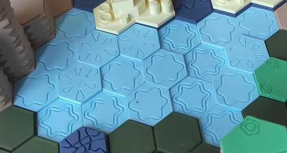 Hex Gaming Water Tiles 1.25" Suitable for Battletech