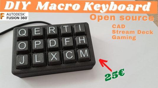 3D printed macro keyboard / strem deck
