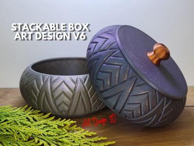 Jewelry Box Stackable Art Design V6