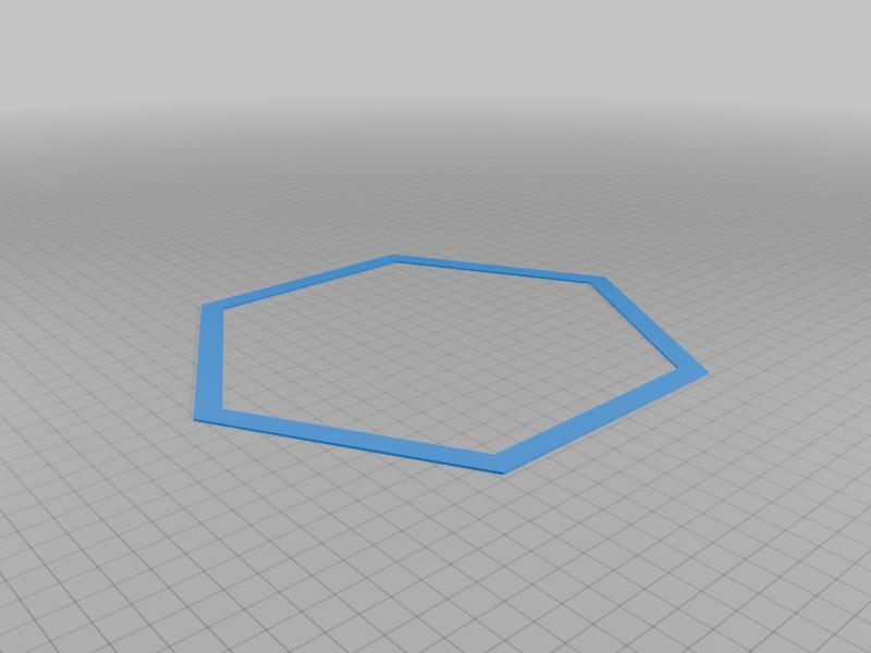 repisa hexagonal con espacio para tira de led de neón