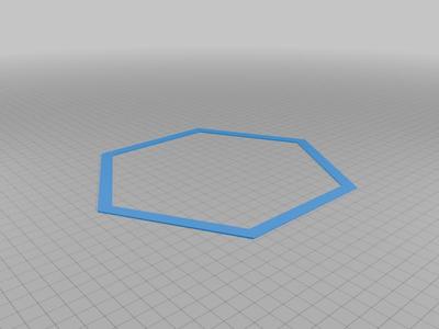 repisa hexagonal con espacio para tira de led de neón