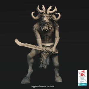 Ghour - Demon Minotaur (2 inch/50 mm base, 2.5 inch/65 mm height miniature)