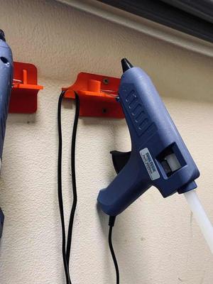 wall-mounted glue gun holder