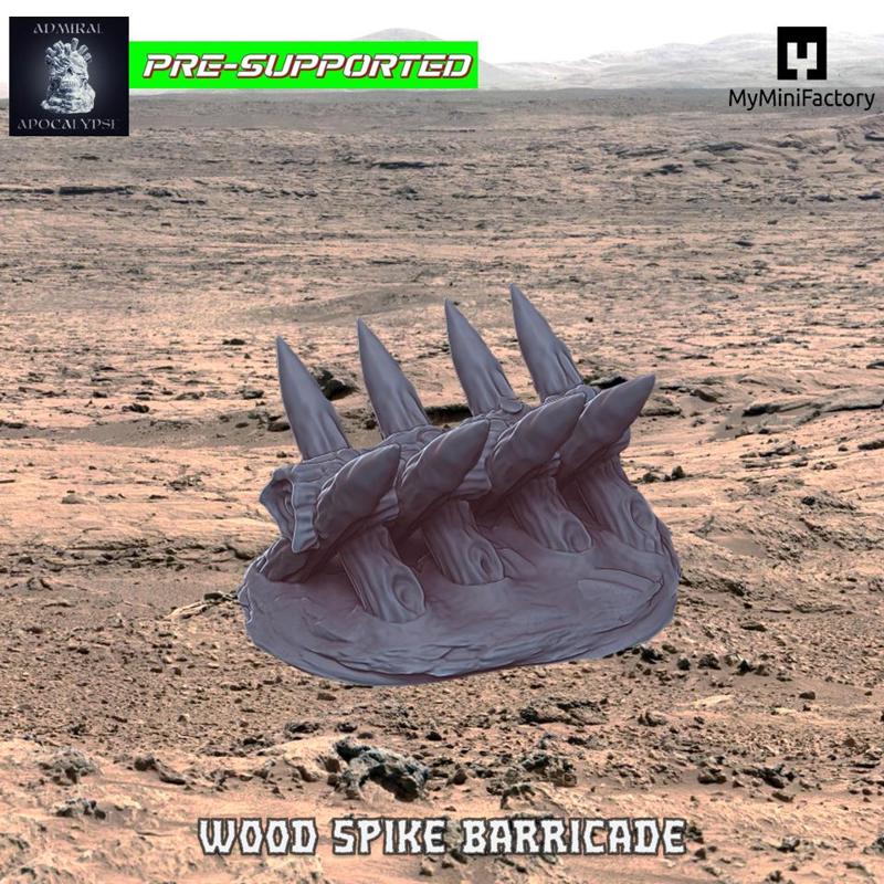Wood Spike Barricade (Pre-Supported)