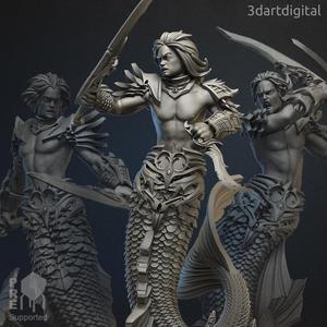 Merfolk Warriors Male - 6pc