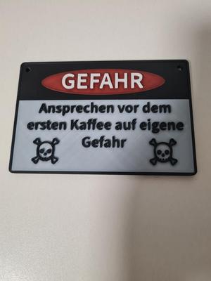 Wandschild Büro