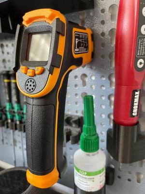Infrared Thermometer holder for Ikea Skadis and Kuepper pegboards