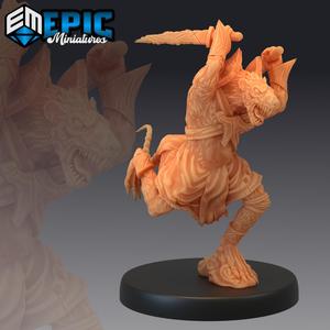 Sewer Rat Tribe Attacking / Ratfolk Soldier / Rodent Bandit Warrior