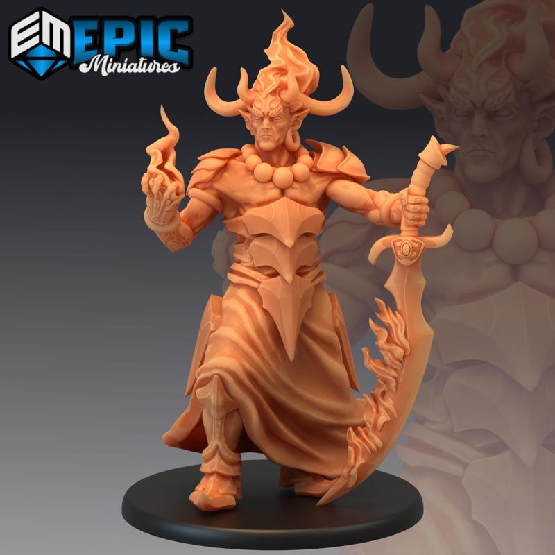 Efreeti Fireball / Fire Elemental Genie / Oriental Efreet / Ifrit Lord