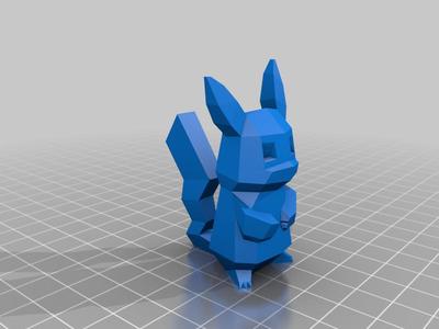 Low-Poly Pikachu (stronger tail)