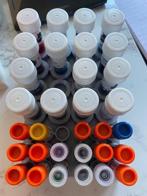 Ink sample vial holder