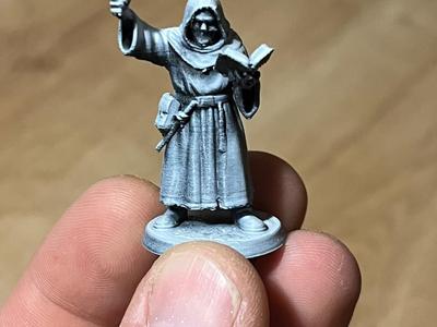 Miniature Templar, 7 Religious Figures, D&D