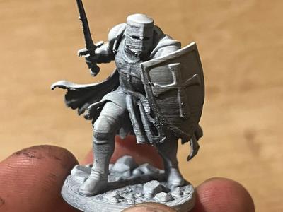 miniature Templar Commander D&D