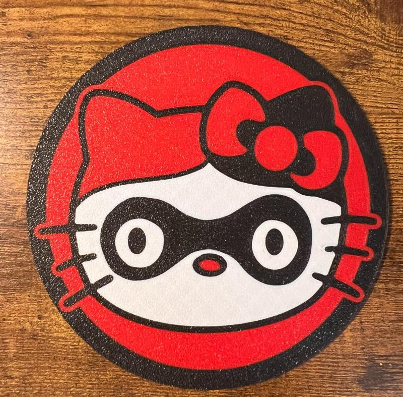 Hello Kitty Cosplaying Harley Quinn Coaster