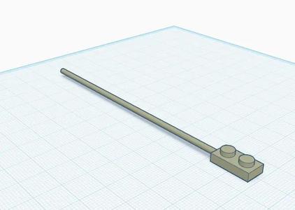 1x2 lego plate with pipe   