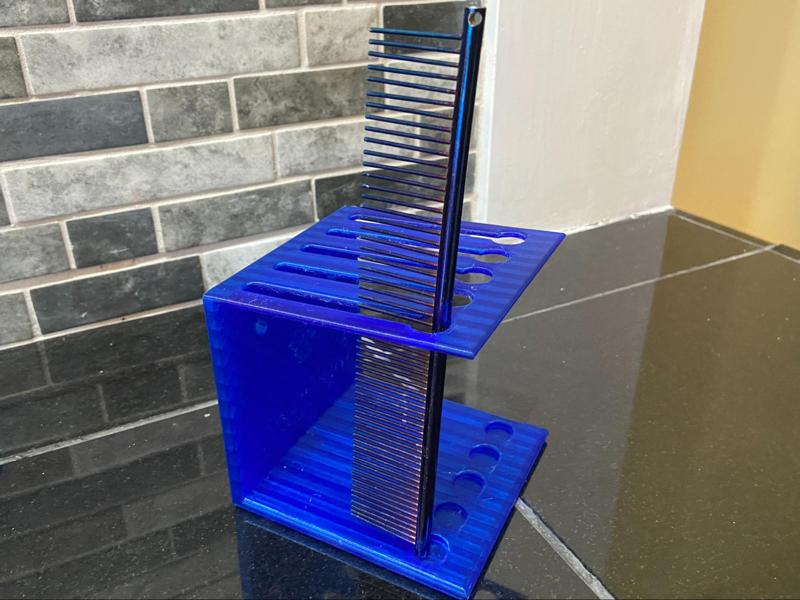 Dog Grooming comb holder (tabletop or wall mount)