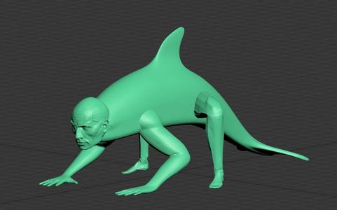 Creeping Dolphin with legs