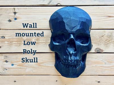 Wall Mounted Low Poly Skull 