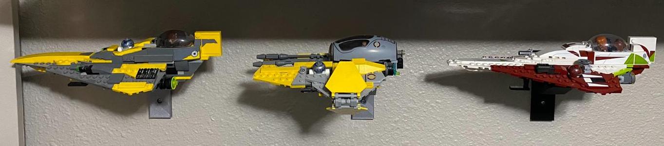 Star Wars Lego Intercepter and Starfighter Wall Mount