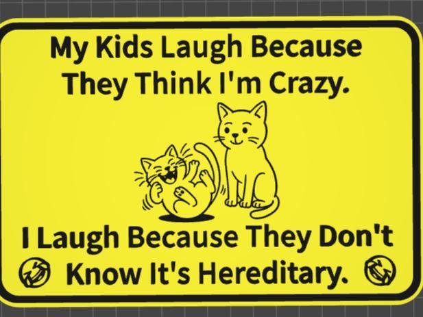 funny sign kids laugh