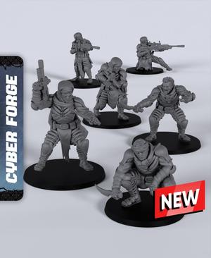 Muhakeen Elite - With Free Cyberpunk Warhammer - 40k Sci-Fi Gift Ideas for RPG and Wargamers