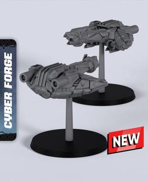 ORC-X Small Spaceship - With Free Cyberpunk Warhammer - 40k Sci-Fi Gift Ideas for RPG and Wargamers