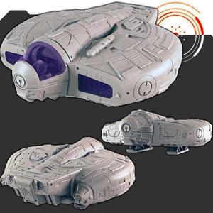 Sci-fi Vehicles: Buzzard Bounty Hunter Ship [Support-free]